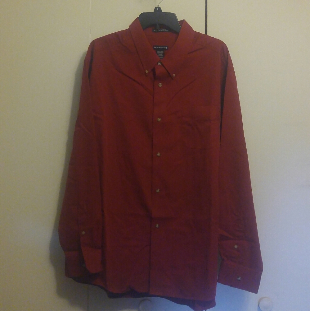 Nice Maroon Knightsbridge Button Down Dress Shirt